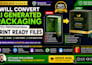 convert al generated packaging into professional print ready files cmyk print